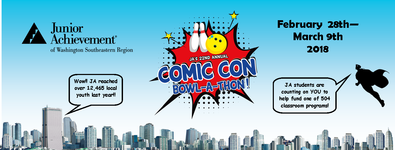 JA Southeastern WA Comic Con Bowl-A-Thon / AECOM